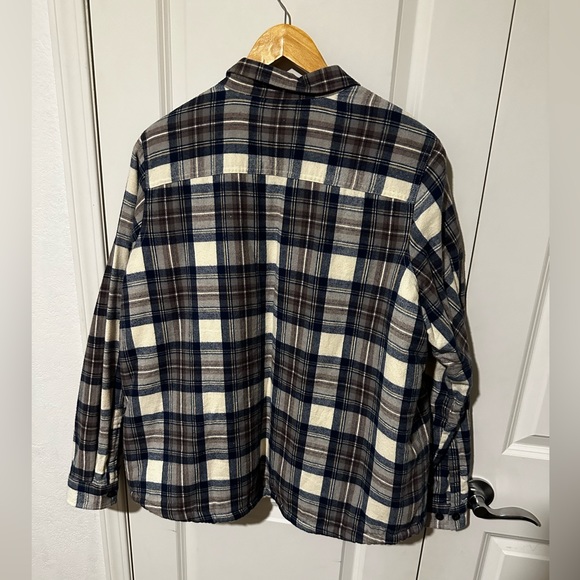 LL Bean scotch plaid shirt Sherpa lined. - Picture 2 of 12
